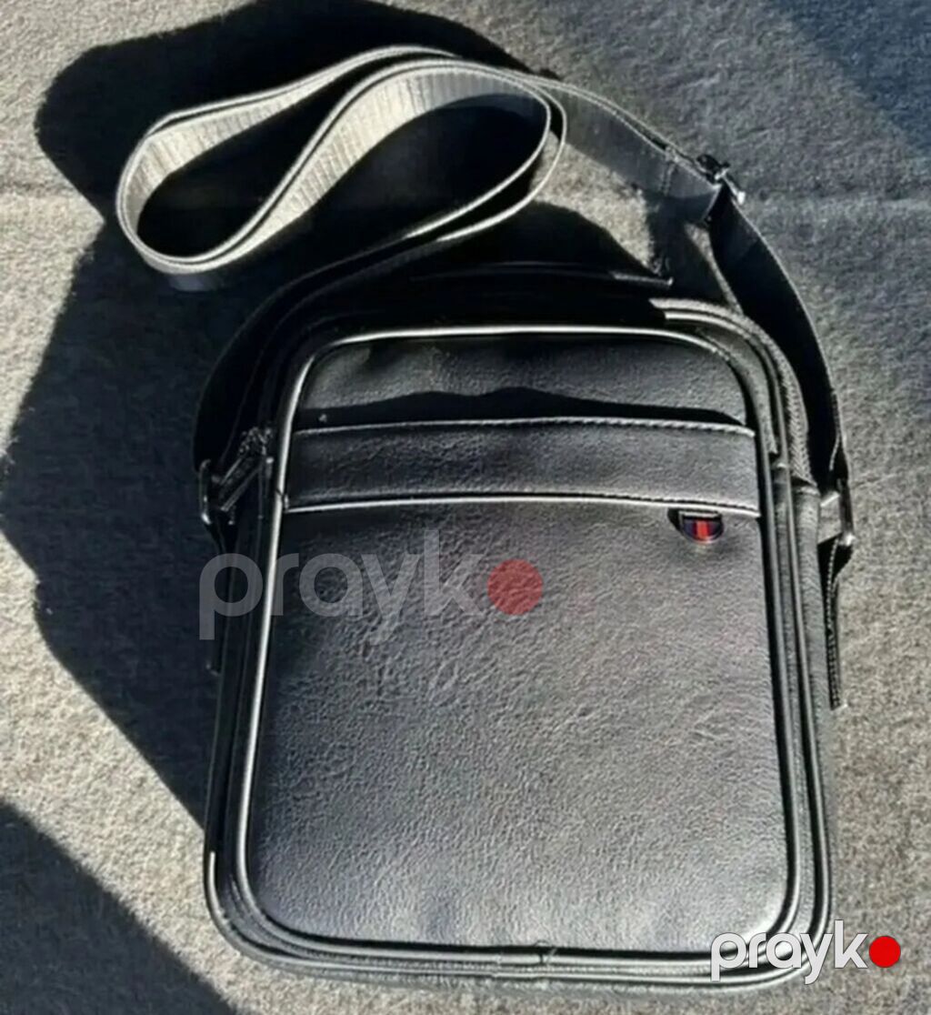 Məhsul: Kişilər üçün çiyin çantası - Rəng: qara - Material: dərini — Çantalar, çamadanlar, cüzdanlar, Bakı (3)