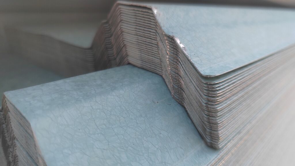 Mavi rəngli dam örtüyü – profil metal panellər - Material: profil — Dam örtükləri, Bakı (5)