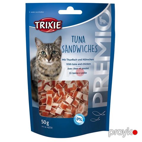 Məzələr pişiklər üçün Trixie Premio Tuna Sandwiches tuna ilə 50 q — Bakı