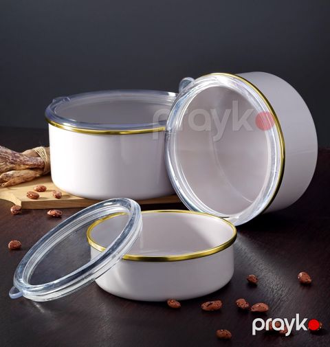 Konteyner dəsti Bonera SU-LI0019, mina, ağ, 6 parça — Bakı