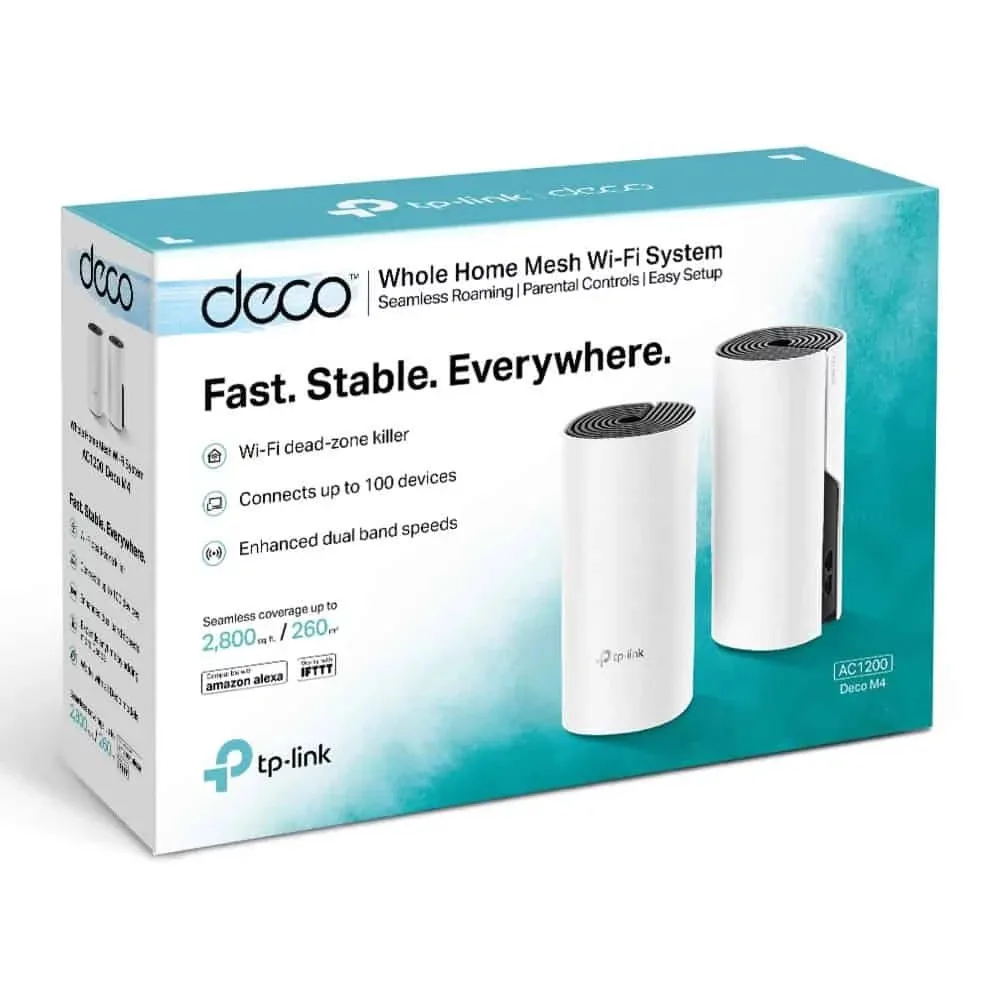 Router TP-Link - Deco M4 (2-pack) (AC1200 Whole Home Mesh Wi-Fi Unit) — Mallar, Bakı (4)