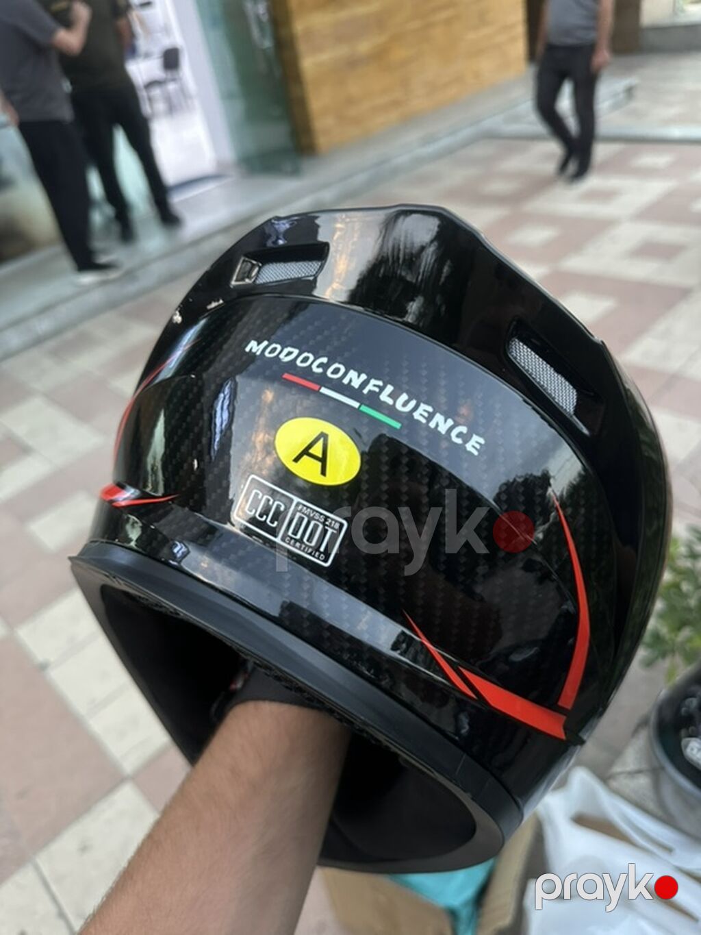 Motodonfluence tam üzlü motosiklet dəbilqəsi - Korpus: karbon lif — Motosiklet geyimi, Bakı (3)