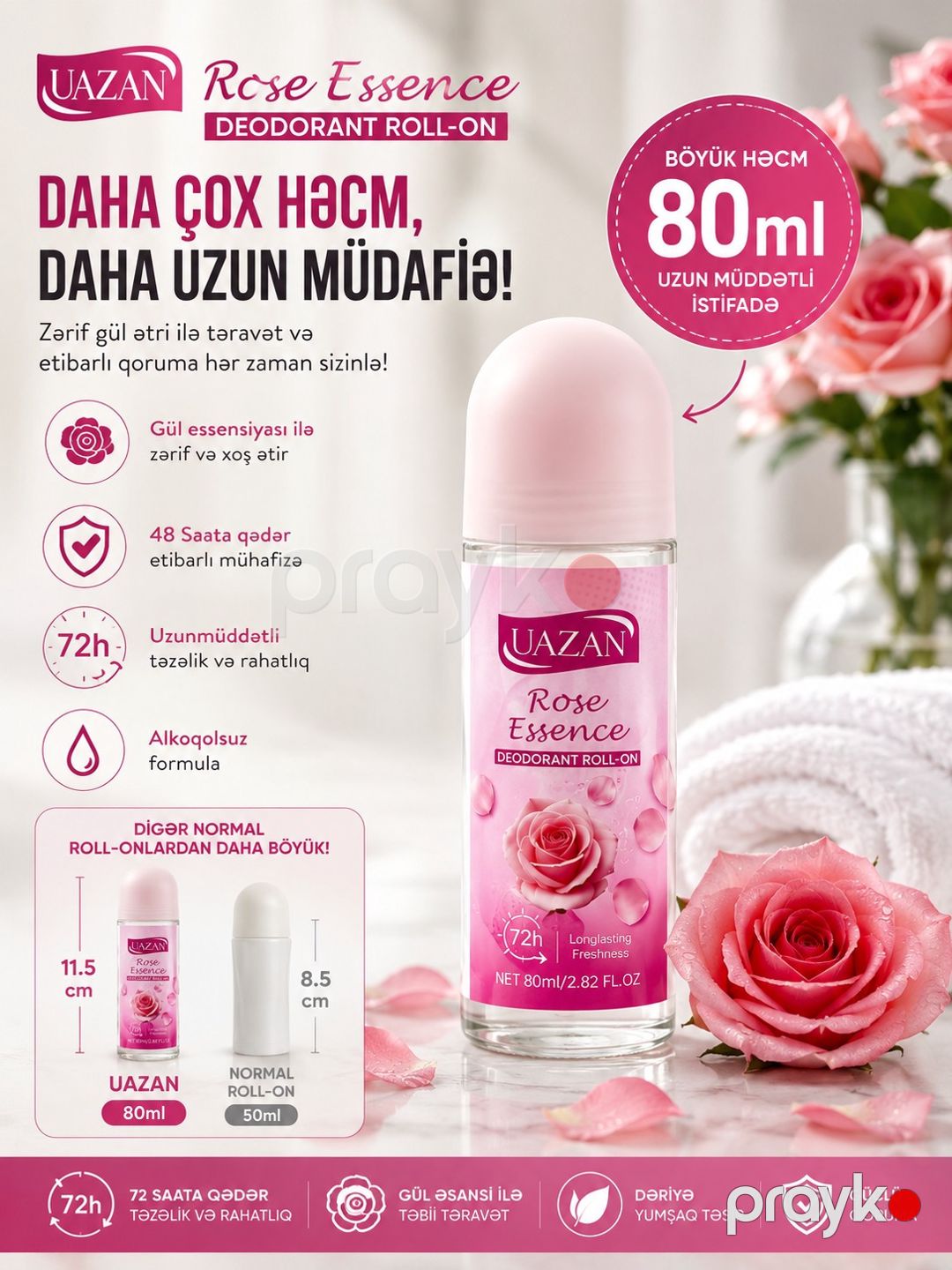 Antiperspirant Rose Essence 80 ml — Mallar, Bakı (2)