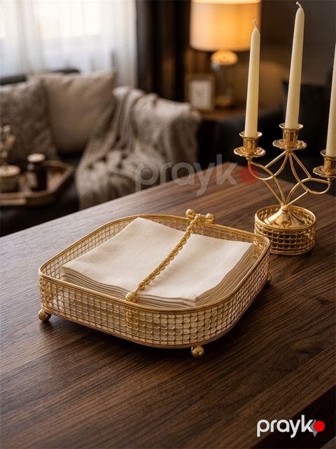 Salfet qabı NP1701, qızılı, metal — Bakı