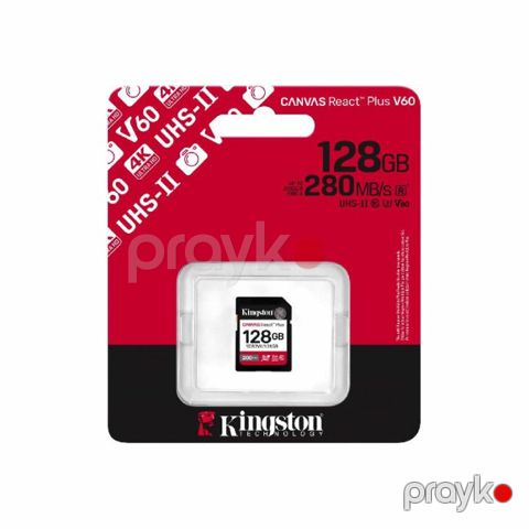 SD kart Kingston Canvas React Plus 128GB Sdxc II V60 — Bakı
