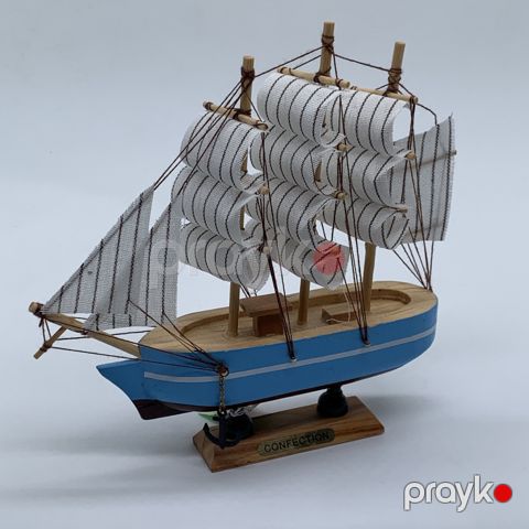 Suvenir yelkənli gəmi 6096C, 17x17 sm — Bakı