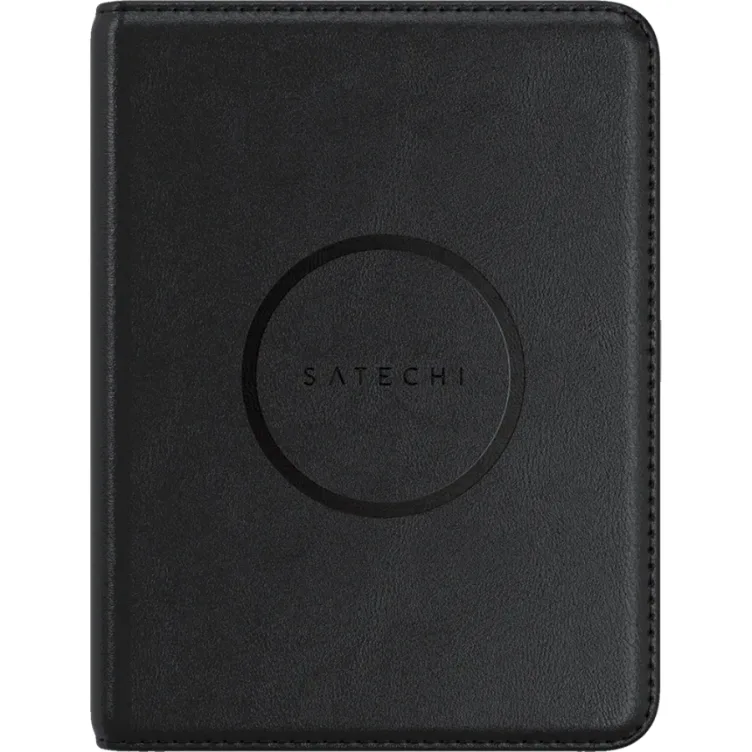 Pasport üçün trekkerli örtük Satechi Vegan-Leather Passport cover with Find My Black — Bakı