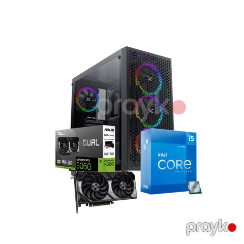 TitanForge Gaming PC- RTX 5060, İ5-12400 (CUSTOM-PC-108) — Pctech — Komponentlər