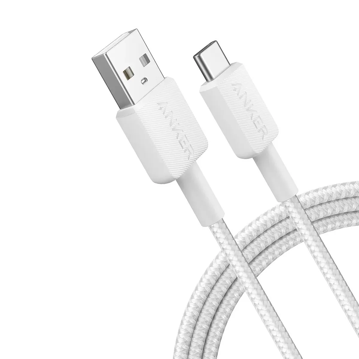 Kabel Anker 322 Usb-a to Usb-c 6ft braided White (A81H6H21) — Bakı