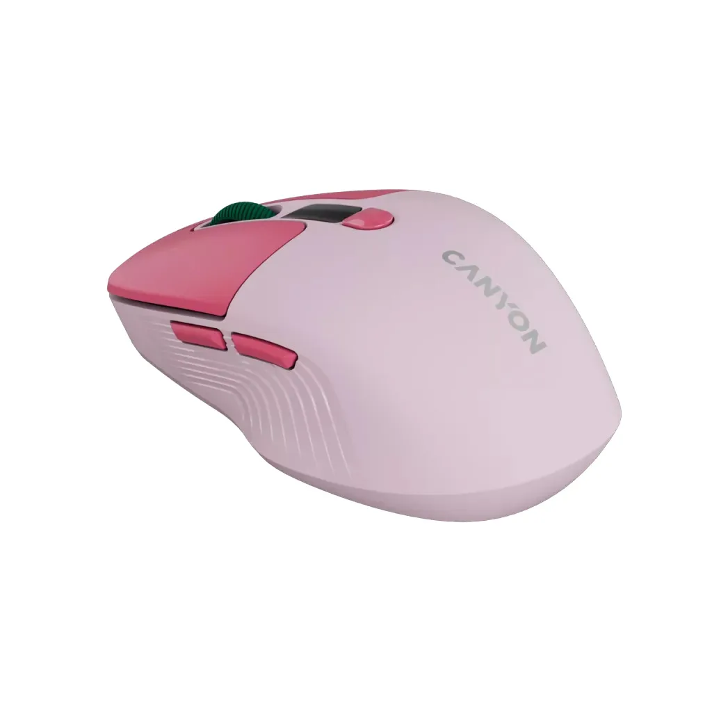 Mouse Canyon MW-26 LCD Silent Dual Mode Wireless Pink — Mallar, Bakı (5)