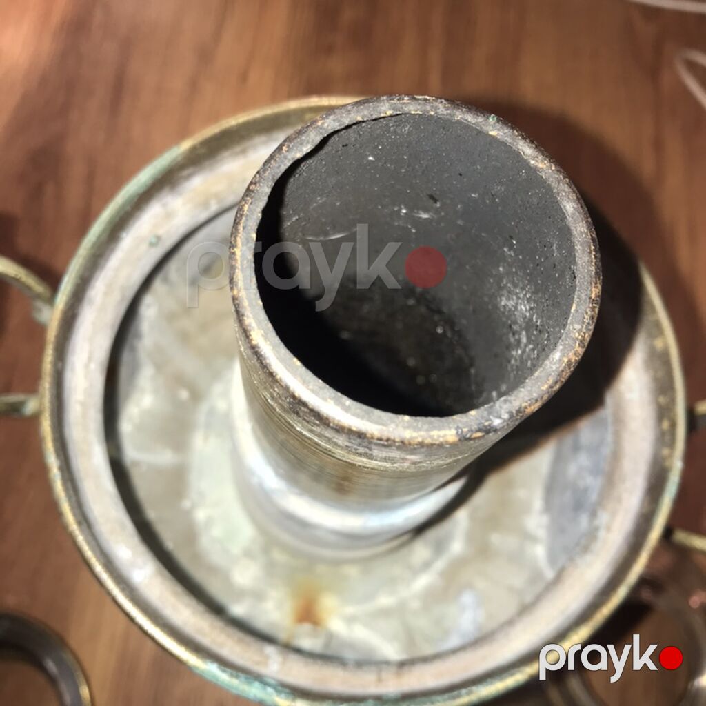 Məhsul: Antik mis samovar, dekorativ və funksional çay dəmləyən — Digər, Novxanı (6)