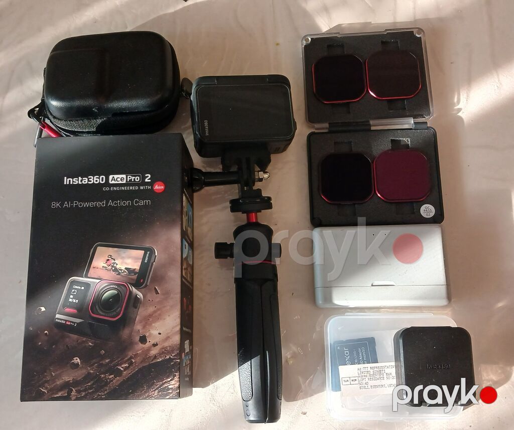 Insta360 Ace Pro 2 – 8K AI Action Kamera Xüsusiyyətlər: - 8K çəkiliş — Fotoaparat, Masazır (2)