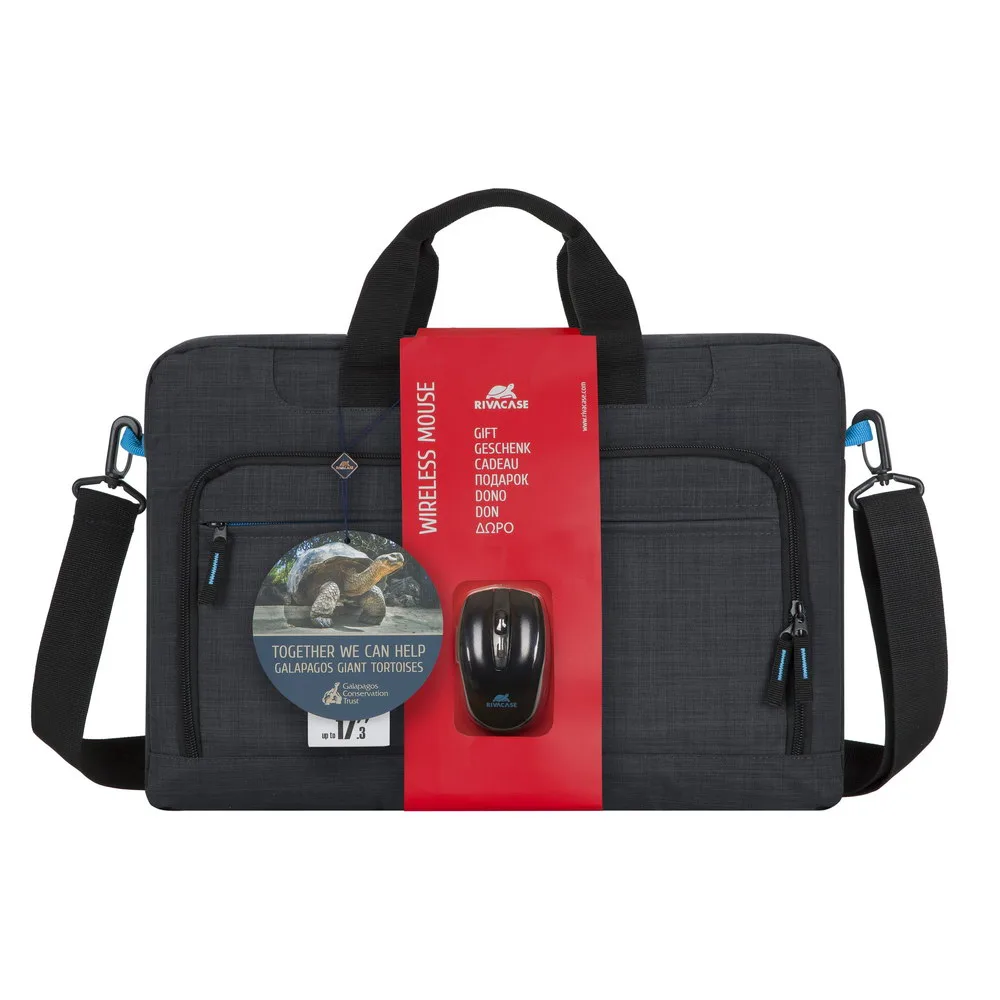 Çanta Rivacase 8058 Black Laptop Bag 17.3" + Wireless Mouse/16 — Bakı