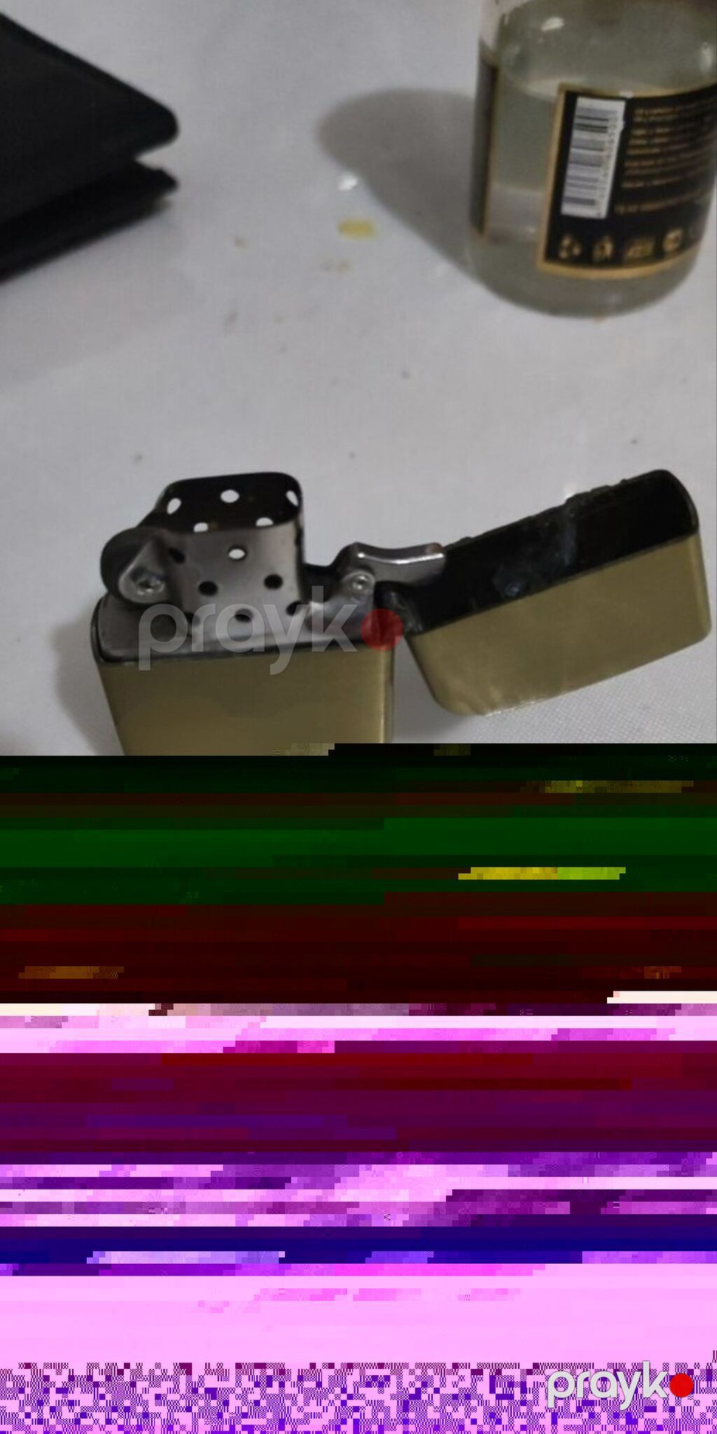 Metal benzinli çaxmaq — qapaqlı, küləkdə sönməyən klassik flip-top — Fəliz məmulatı, Güzdək (3)