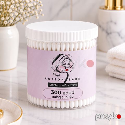 Pambıq çubuğu 13079, Pure Cotton, 300 əd, dairəvi — Bakı