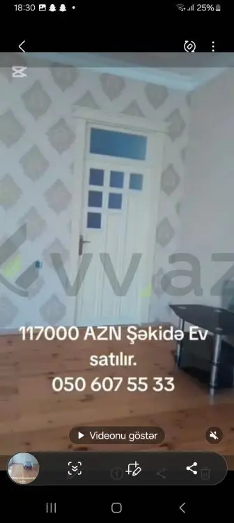 4 otaqlı Həyət evi Satılır, Şəki — Ev, villa, Şəki (6)