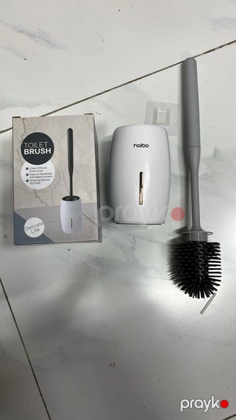 Unitaz üçün fırça No Brand, plastik, ağ, divara yapışan - AR_ARB4432 — Bakı