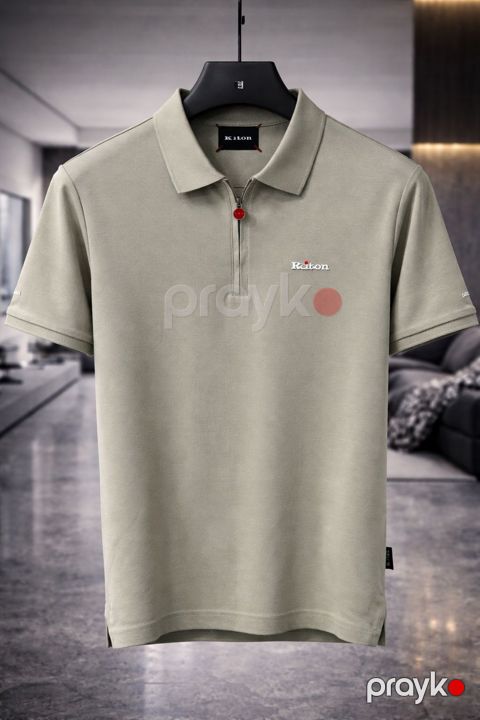 Polo kişilər üçün VC_2073099, bej, pambiq, ölçü 2XL — Bakı