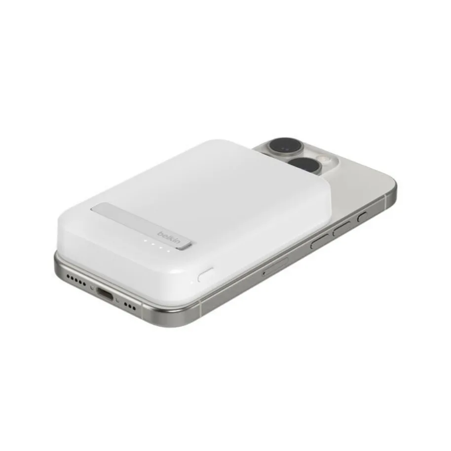 Power bank Belkin 8K Qi2 MagSafe compatible with kick stand White — Mallar, Bakı (4)