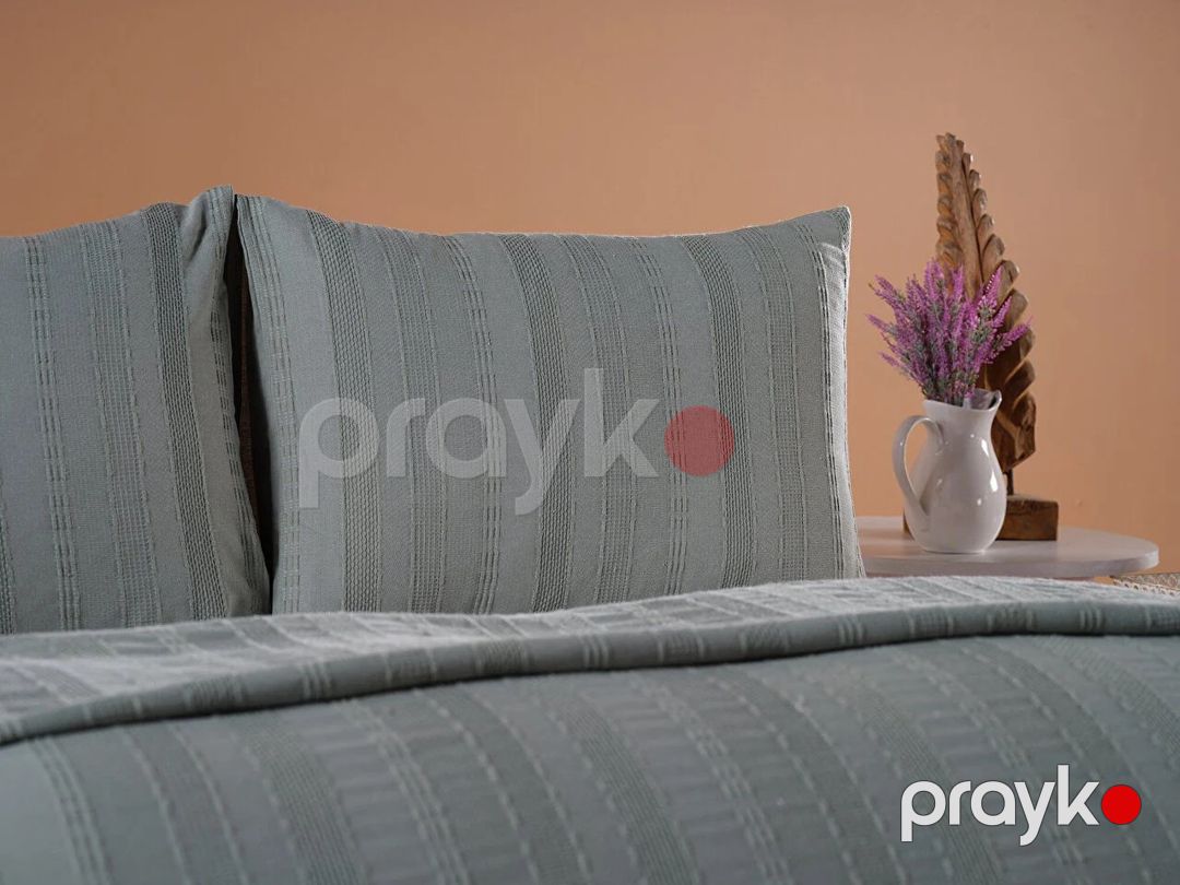 Dəst pike və yastıq üzləri, ikinəfərlik, pambıq, yaşıl, 200x220 sm — Mallar, Bakı (3)