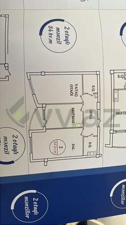 2 otaqlı mənzil Yeni tikili Satılır, Saray, Abşeron — Mənzil (10)