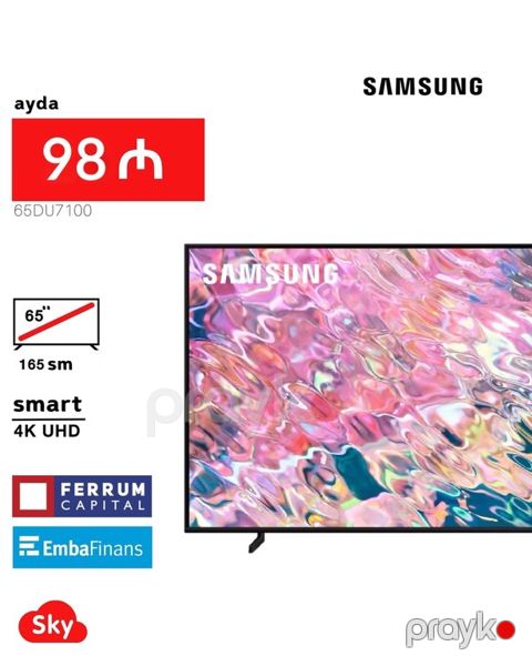 Televizor "Samsung 65DU7100 Crystal UHD 4K Smart TV" — Bakı