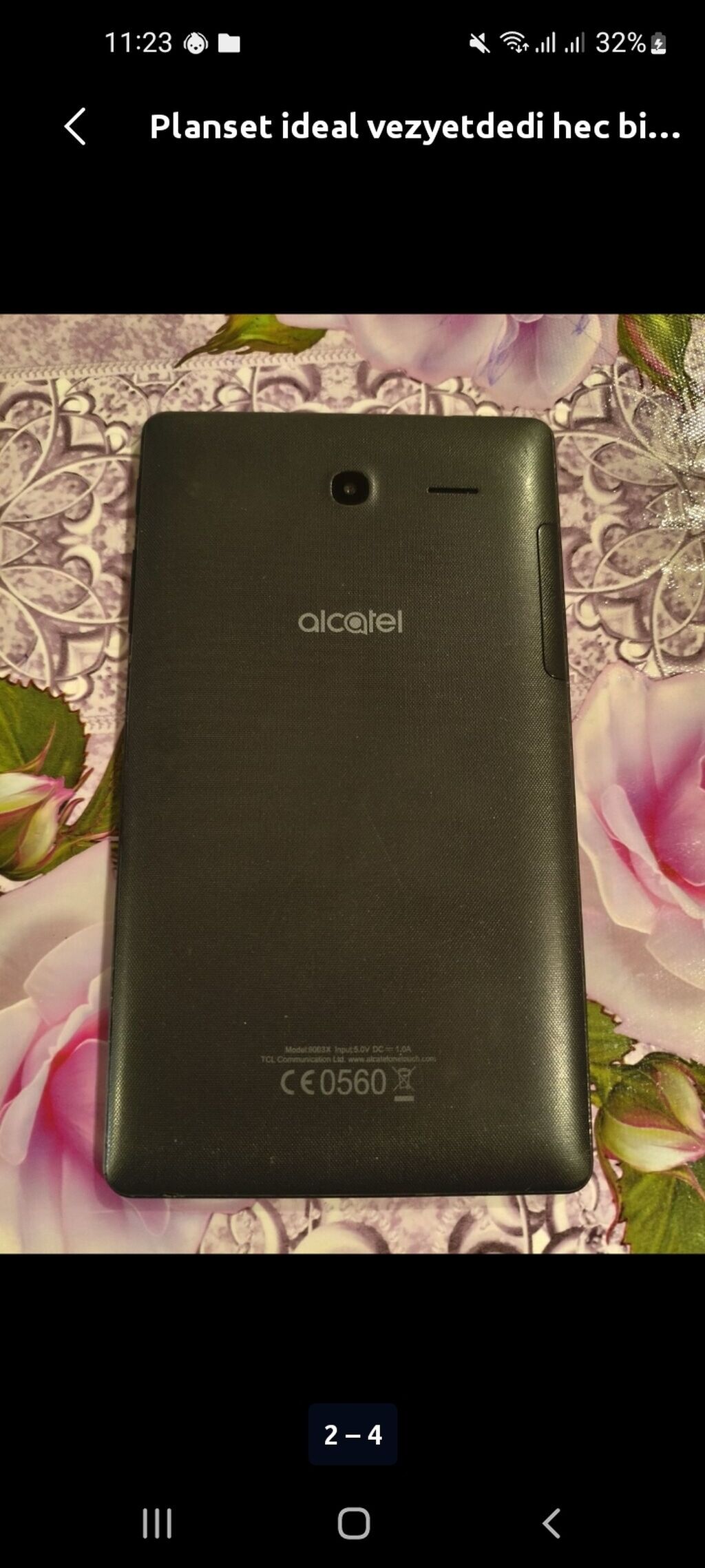Alcatel Android planşet - Brend/model: Alcatel (arxa qapaqda model — Digər planşetlər, Masazır (4)
