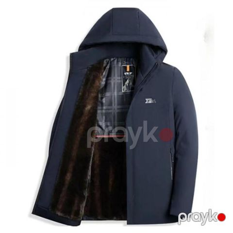 Kişilər üçün qış gödəkçəsi EB_1197, göy, poliester, ölçü M — Bakı
