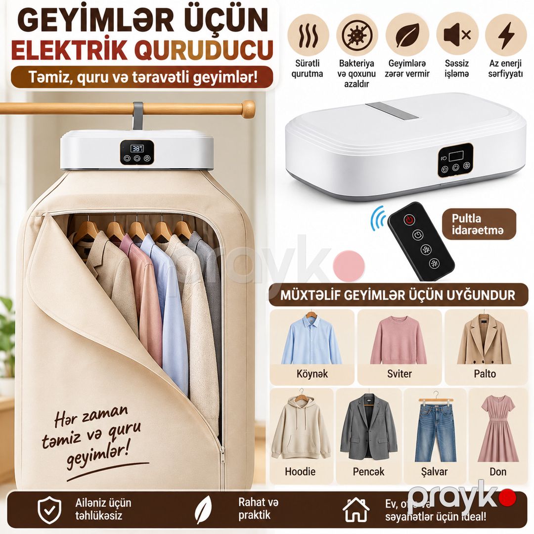 Paltar qurudan maşın, ağ — Mallar, Bakı (2)