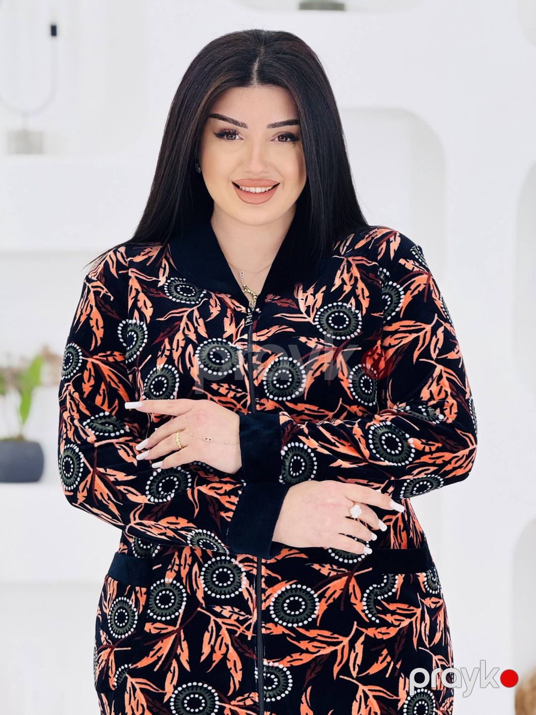 Ev xələti, narıncı/qara, velür, ölçü 6XL — Mallar, Bakı (2)