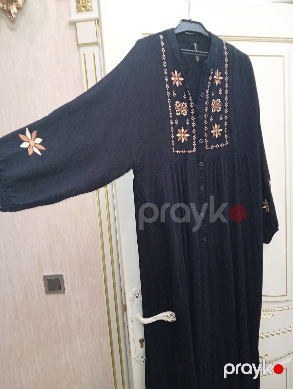 Guzel Aydın markalı uzun don - Rəng: qara - Model: uzun, boş kəsim — Gündəlik paltarlar, Xırdalan (2)