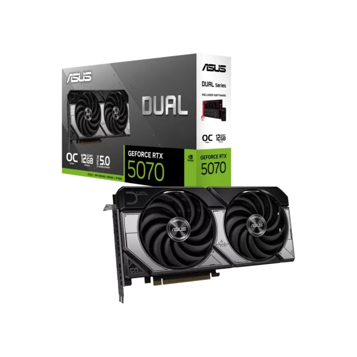 ASUS Dual GeForce RTX 5070 OC 12GB GDDR7 90YV0M17-M0NA00 Videokart — Bakı