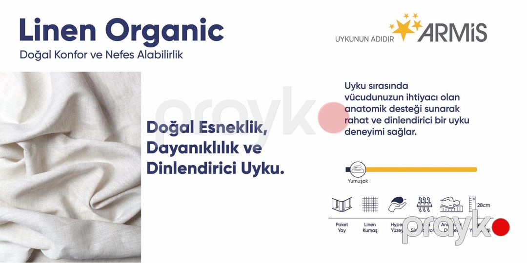 Ortopedik döşək Armis Yatak Linen Organic, 180x200 sm — Mallar, Bakı (3)