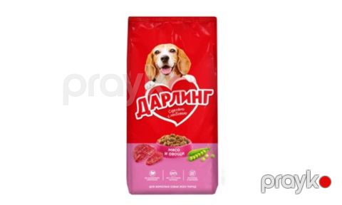 Quru yem Дарлинг ət və tərəvəzlərlə, yetkin itlər üçün, 1 kq — Bakı