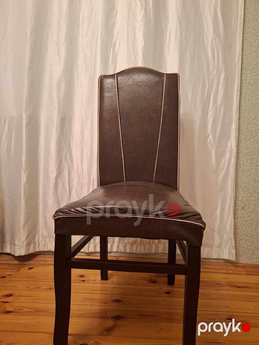 Qonaq otağı üçün, İşlənmiş, Açılan, Dördbucaq masa, 6 stul — Masalar və stullar, Bakı (2)