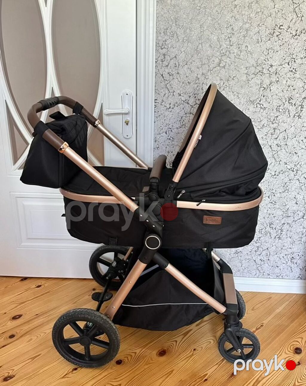Uşaq mebel və aksesuar dəsti 1) Beşik – “baby mood” yazılı, ağ rəngli — Uşaq mebeli dəstləri, Digah (5)