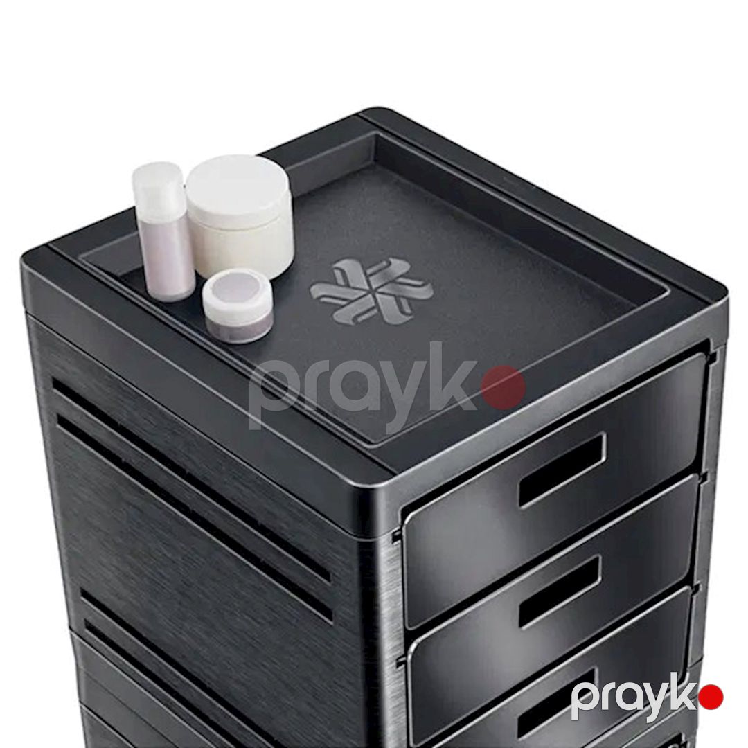 Təkərli dolab Ceriotti My Trolley, 38x86 sm, plastik, qara — Mallar, Bakı (2)