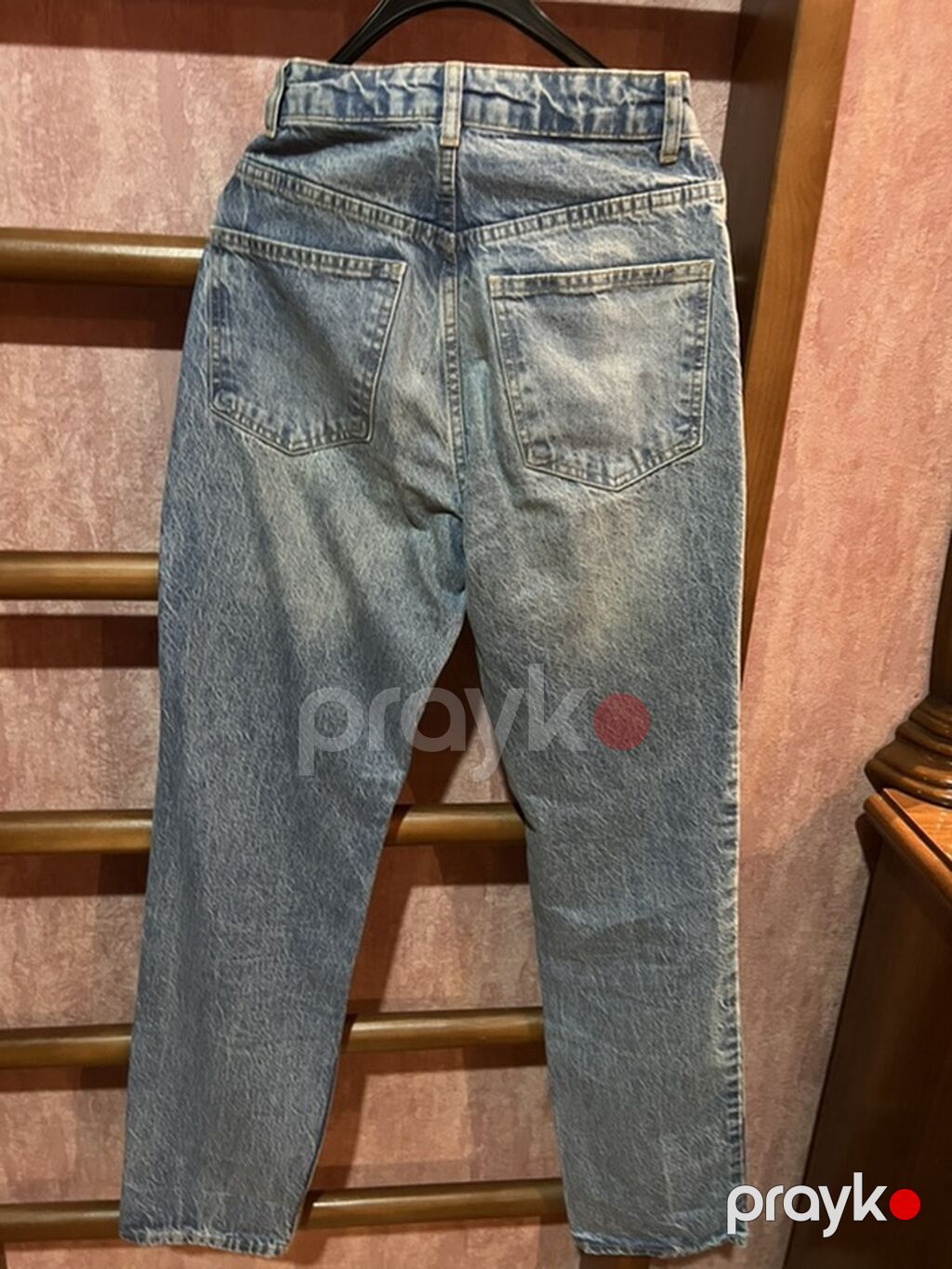 Mavi “washed” effekti olan cins şalvar - Kəsim: düz/relaxed fit, düz — Jins, Digah (2)