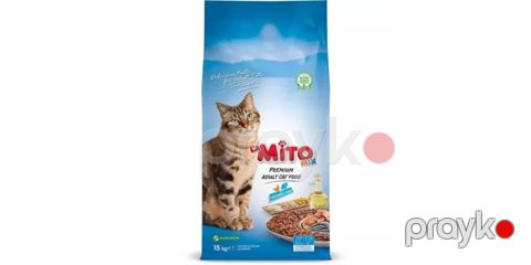 Quru yem Mito Adult Cat toyuq və balıqla, 15 kq, paket — Bakı