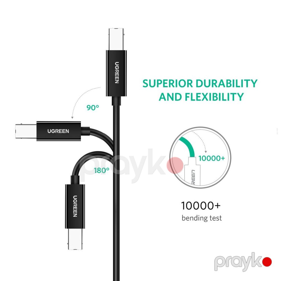 Printer kabeli Ugreen Type-C to Usb-b Black — Periferik cihazlar, Bakı (4)
