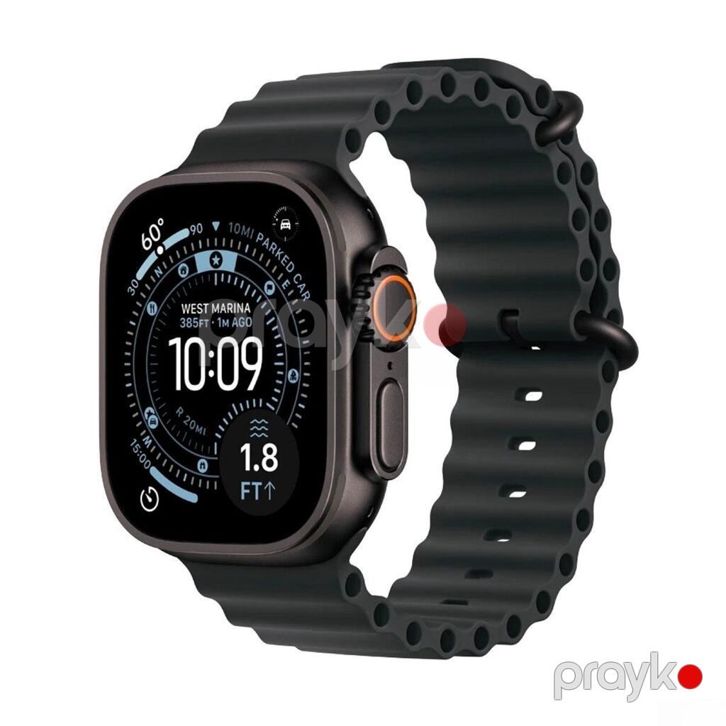 Apple Watch Ultra 3 Black Titanium Case with Black Ocean Band Apple — Ağıllı saatlar, Bakı (2)