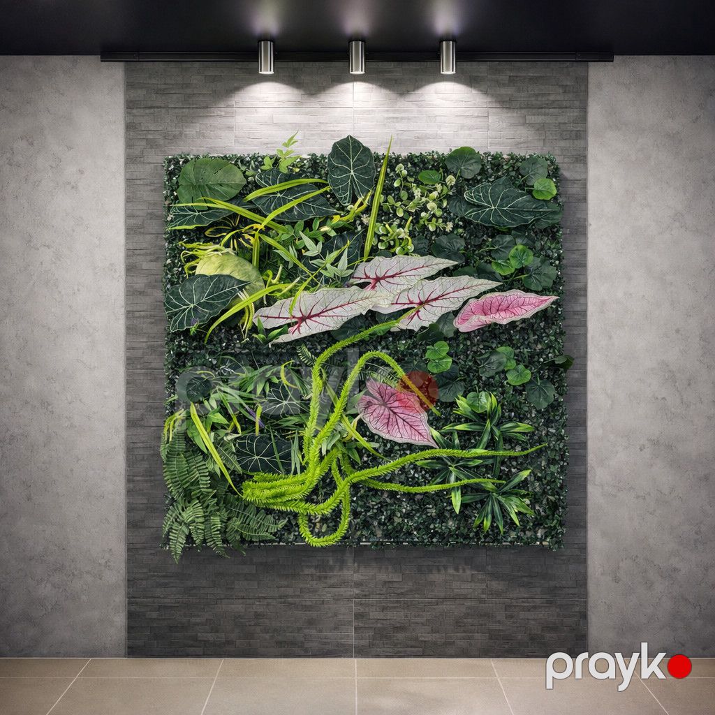 Süni yaşıllıq divar paneli 616s, plastik, 100x100 sm — Mallar, Bakı (2)