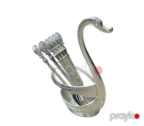 Qaşıq dəsti HomeStore AA7V, 6 nəfərlik, 12 sm, metal, gümüşü — Bakı