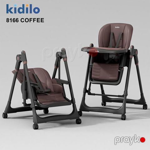 Uşaq yedirmə oturacağı Kidilo 8166 Arls, metal, 6+ ay, tünd qəhvəyi — Bakı