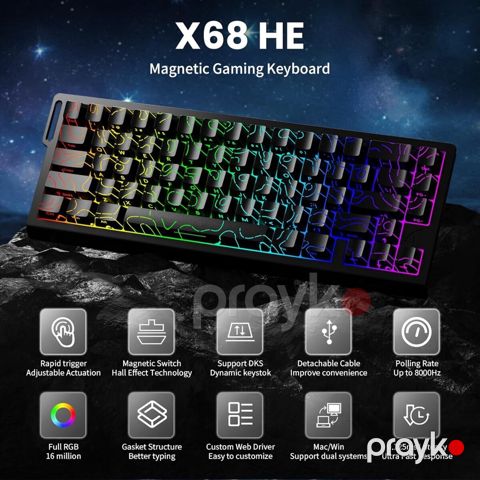 Klaviatura Attack Shark X68 — Gəncə