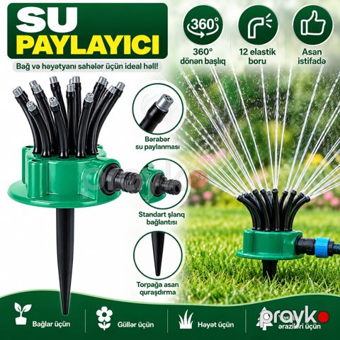 Şlanq üçün su səpici mil üzərində universal ABS plastik — Bakı