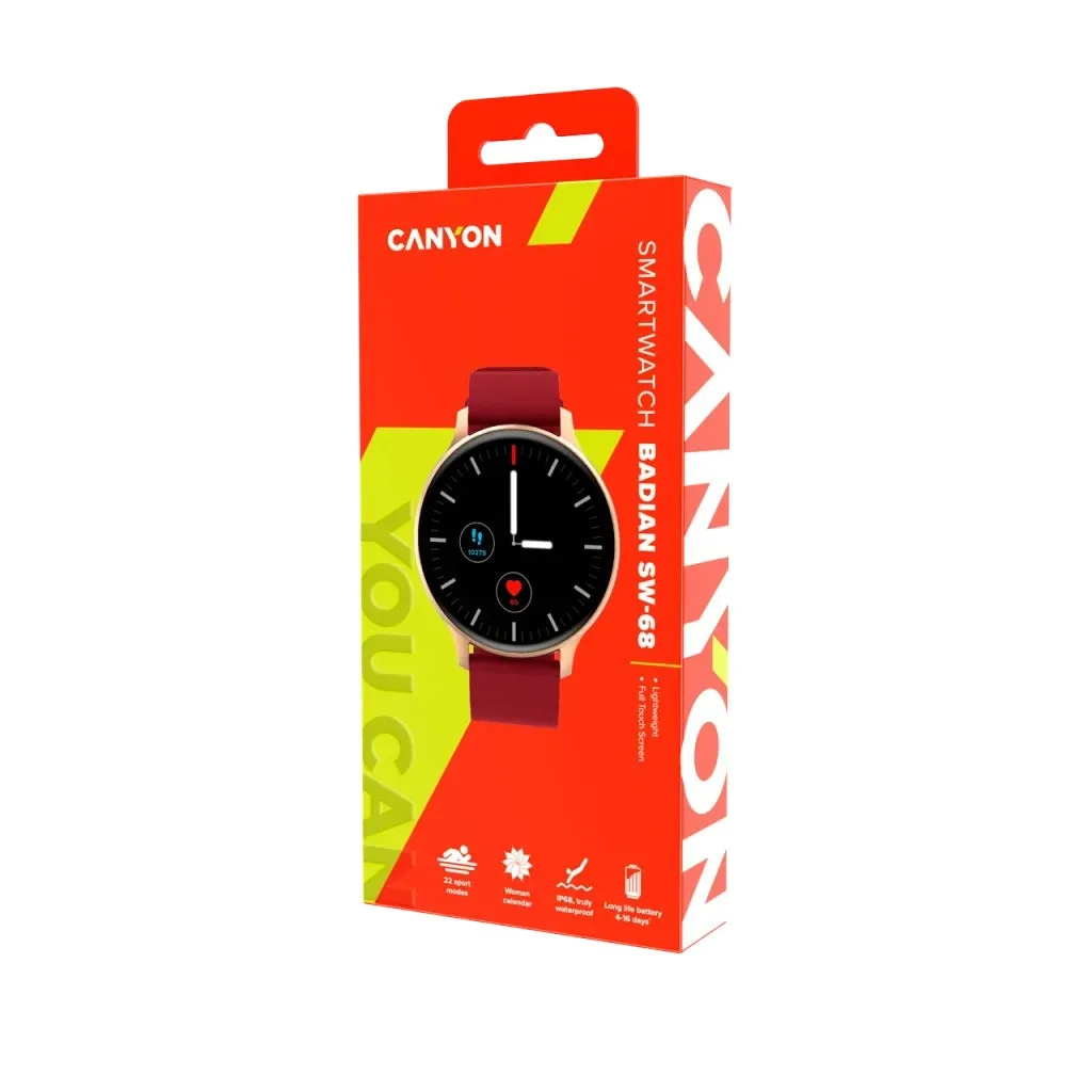 Smart saat Canyon Badian SW-68 Red (CNS-SW68RR) — Mallar, Bakı (6)