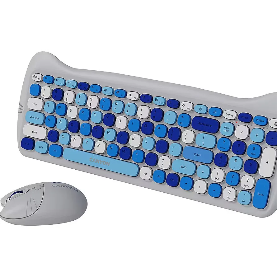 Klaviatura Canyon HSET-W6 Blue (CNS-HSETW6BL) — Mallar, Bakı (5)