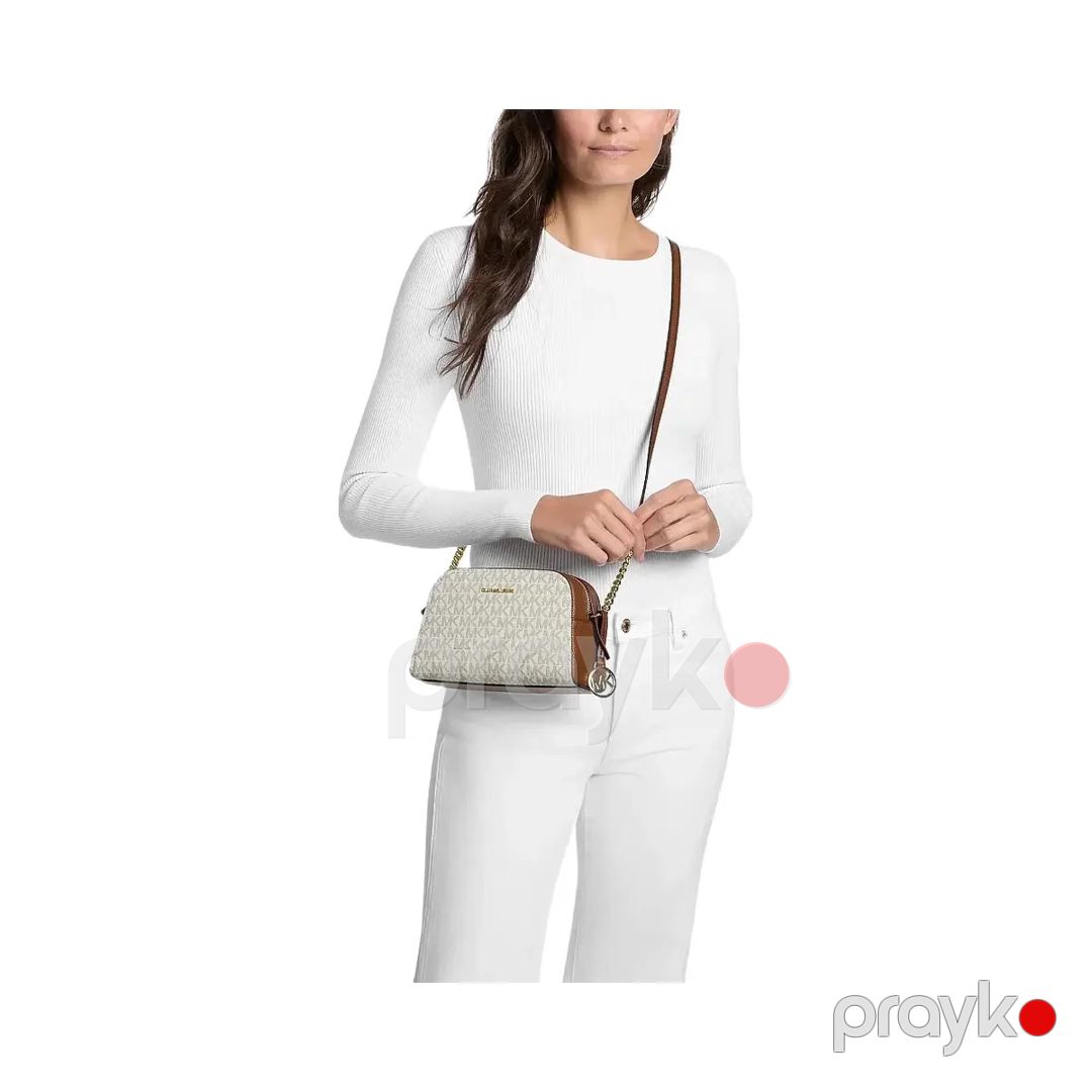 Kross-bodi çanta Michael Kors Ashton, bej/qəhvəyi, kanvas, 13.3 sm — Mallar, Bakı (2)