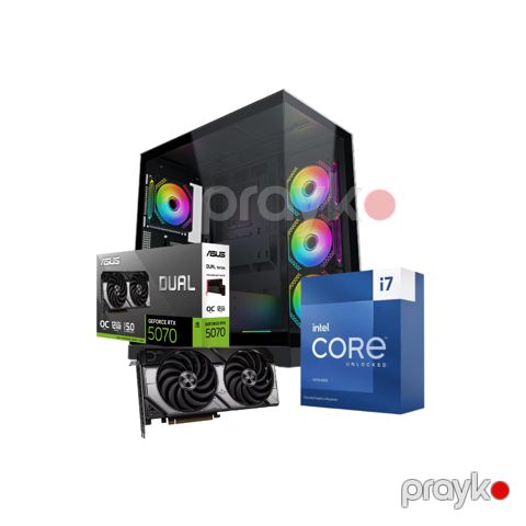ApexForge Gaming PC- RTX 5070, i7 13700KF (CUSTOM-PC-117) — Pctech — Komponentlər